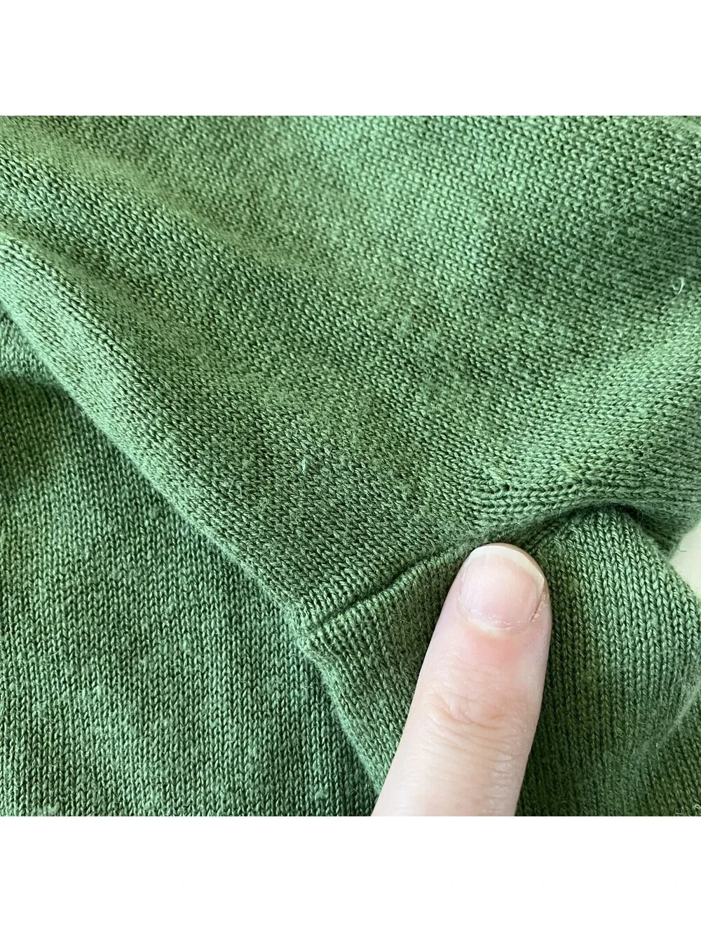 J.Crew Linen Roll Neck V Neck Sweater Forest Fairy Boho Goblin Luxe Earthy Small